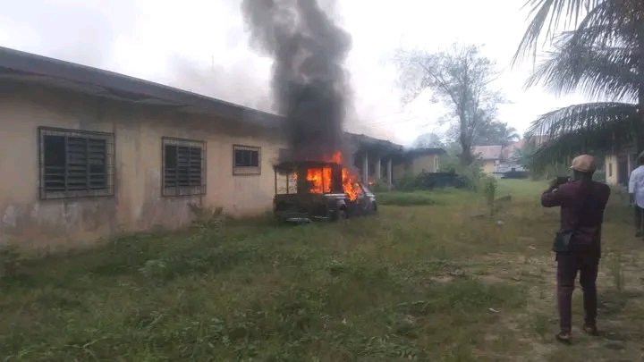 Rivers Crisis Worsens As Hoodlums Set Ablaze Three LG Secretariats (Photos) 